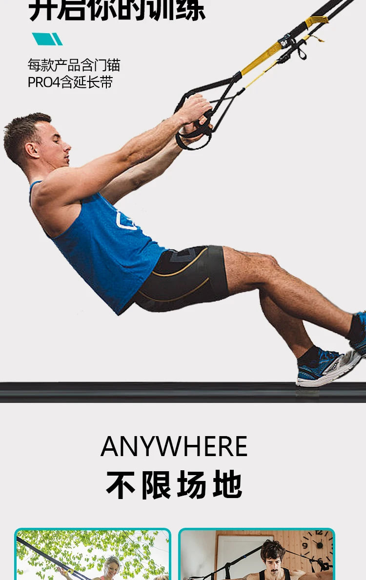 Entrenador de Suspensión TRX Ajustable I Full Body Training en Casa o Gimnasio