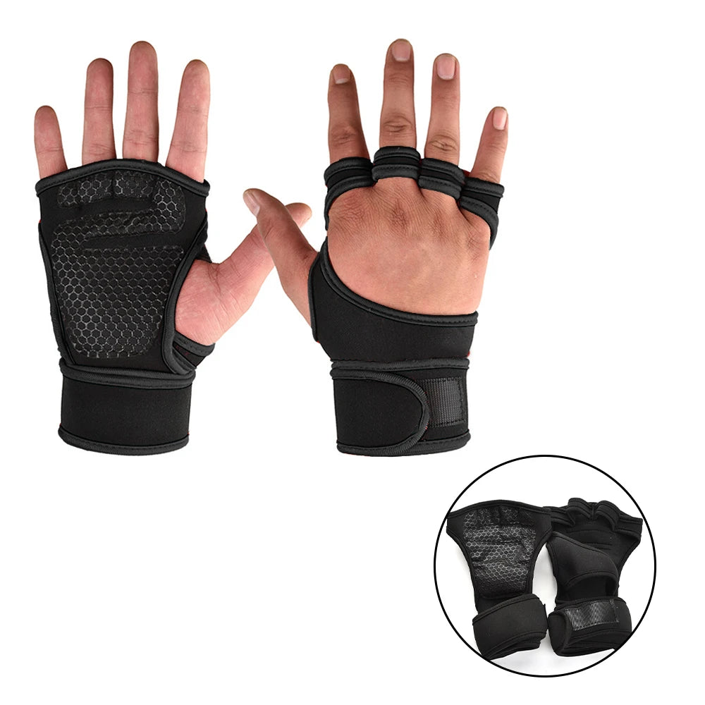 Guantes Deportivos Antideslizantes para Gimnasio I Protección de Muñeca y Palma I Unisex I CrossFit, Levantamiento y Entrenamiento Funcional