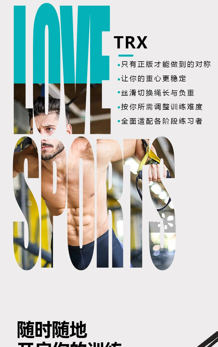 Entrenador de Suspensión TRX Ajustable I Full Body Training en Casa o Gimnasio