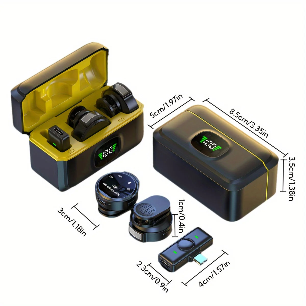 Wireless Lavalier Mic I Plug & Play Clip-On Miccrophone for TikTok, Vlogging, Live Streaming & Interviews - Noise Reducction & HD Sound