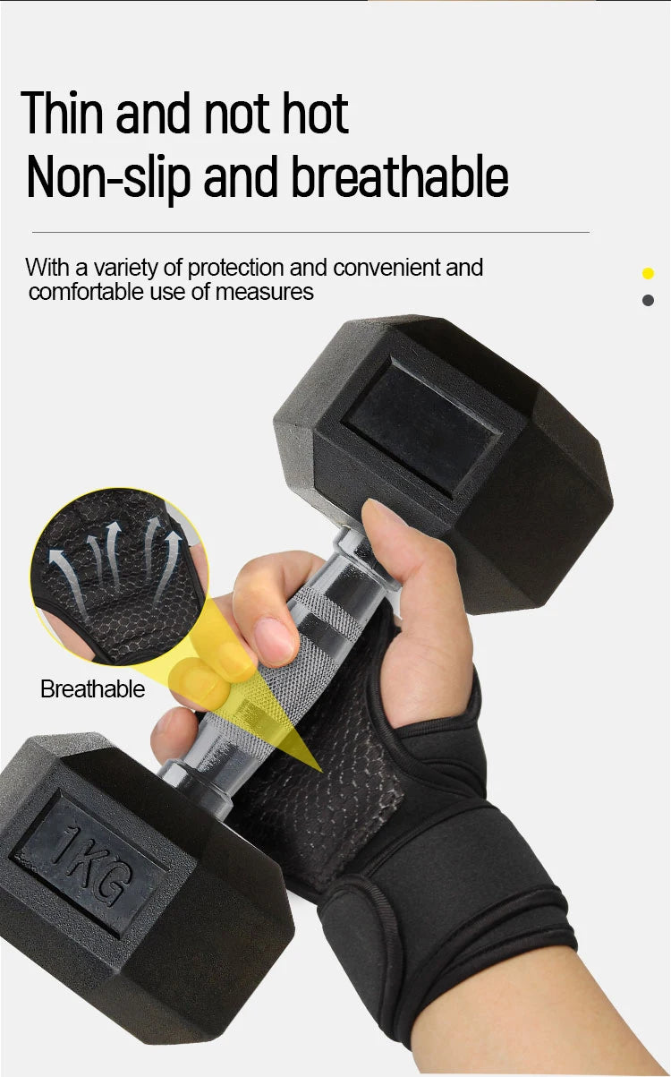 Non-Slip Gym Gloves I Breathable & Protective Workout Gloves