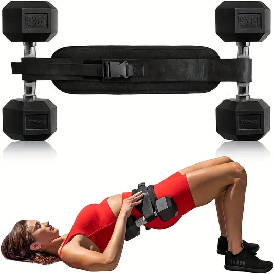 Cinturon de Hip Thrust Ajustable I Potencia Gluteos y Piernas en casa o Gym I Resistencia Profesional 5 en 1