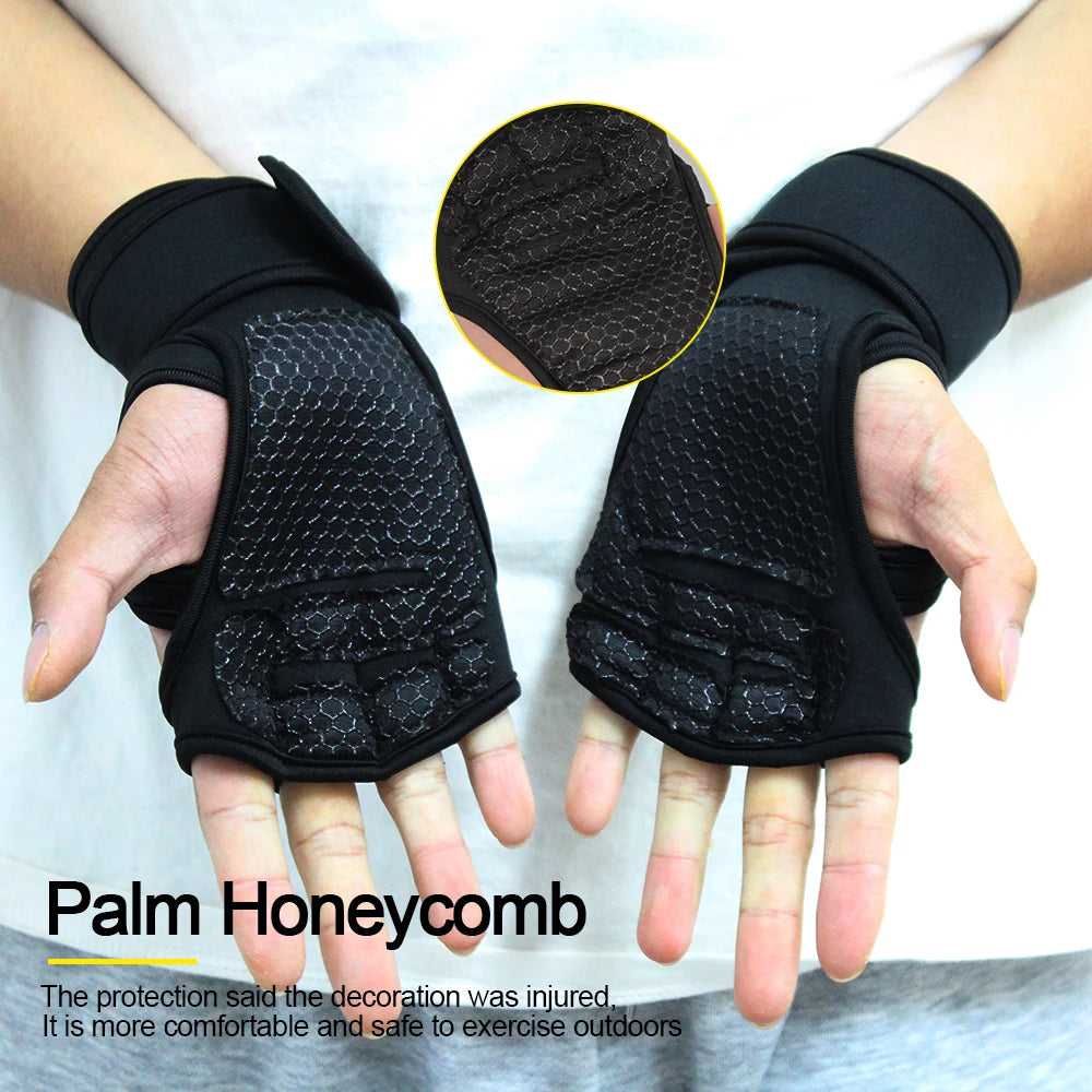 Guantes Deportivos Antideslizantes para Gimnasio I Protección de Muñeca y Palma I Unisex I CrossFit, Levantamiento y Entrenamiento Funcional
