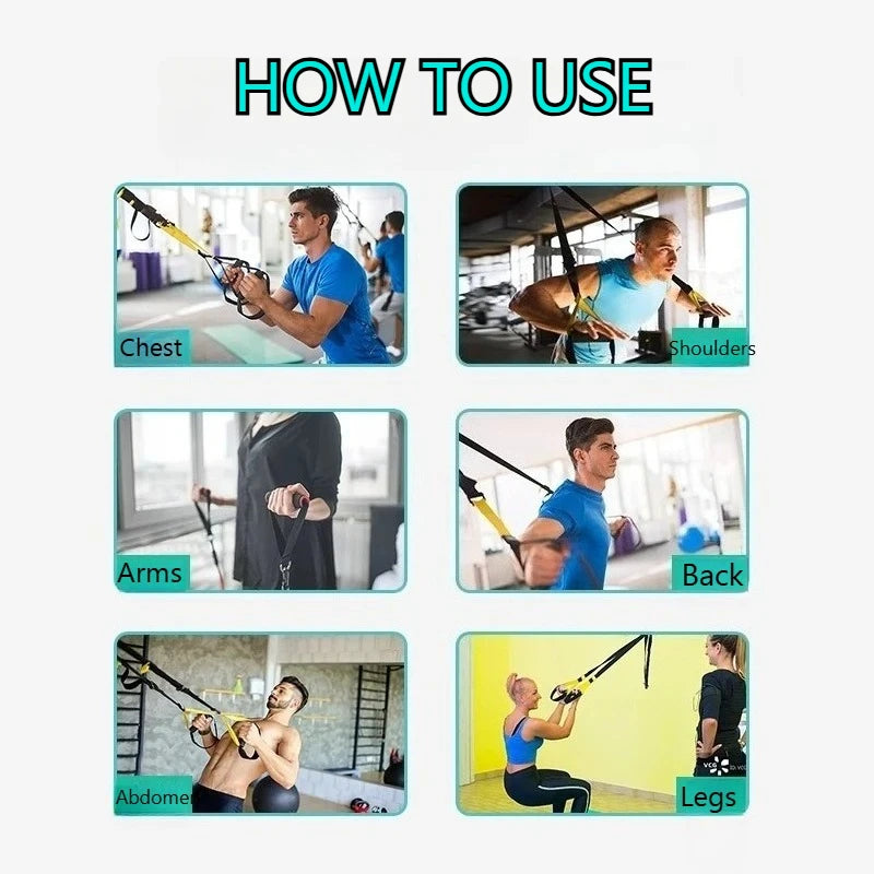Entrenador de Suspensión TRX Ajustable I Full Body Training en Casa o Gimnasio