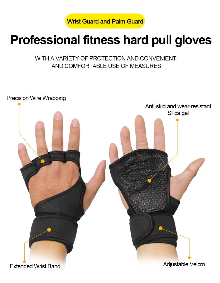 Non-Slip Gym Gloves I Breathable & Protective Workout Gloves